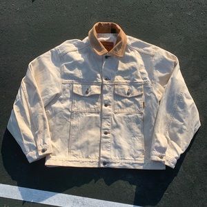 Timberland Cream 100% cotton denim jacket …